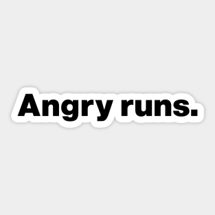 Angry Runs Funny Football Sticker